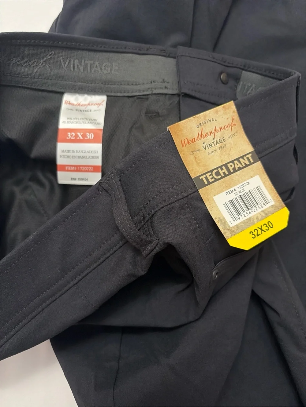 Weatherproof Vintage Tech Pant — Modern Tailored Trousers 32x30